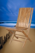 Teak Folding Chair "Comfort" Style - (set of 2)