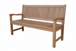 Teak Bench 59" Long - "Chester" Style 3-Seater