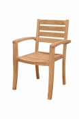 Teak Stackable Armchairs - "Catalina" Style  (set of 4)