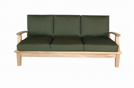 Teak Deep Seating Sofa - "Brianna" Style + Includes Cushions