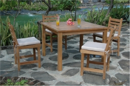 Montage Windham Collection - Montage 42" Square Table + 4 Windham Dining Chairs