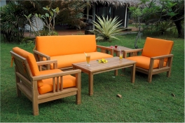 Teak SouthBay Deep Seating Collection - 2 SouthBay Armchairs + Sofa + Coffee & Side Tables
