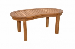 Teak Curved Table - 42" Long Curved Table "Kidney"  Style