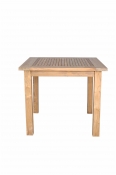 Teak Table - 35" x 35" Square  "Windsor" Style with Small Table Top Slats