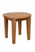 Teak Side Table - 20" Round End Table "Brianna" Style