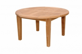 Teak Coffee Table - 35" Round Coffee Table "Brianna" Style