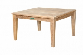 Teak Coffee Table - 32" Square Coffee Table "Brianna" Style