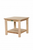 Teak Side Table 22" x 22" Square - Anderson Teak "Two Tier" Style