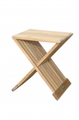 Teak Folding Side Table - 16" Diameter  "Marilla" Style