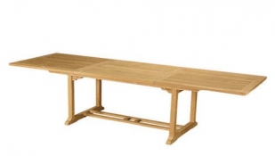 Teak Table - 39" Wide x  6'-5" RectangularTable extends to 10-Foot "Bahama" Style