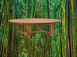 Teak Table - 47" Round opens to 67" Oval Extension Table "Bahama" Style