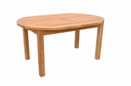Teak Table - 39" x 59" Oval opens to 78" Oval Extension Table "Bahama" Style