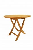 Teak Bistro Table - 35" Round Folding Table "Bahama" Style